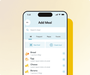 Ajoutez vos repas facilement